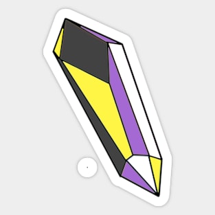 Crystal in Nonbinary Pride Sticker